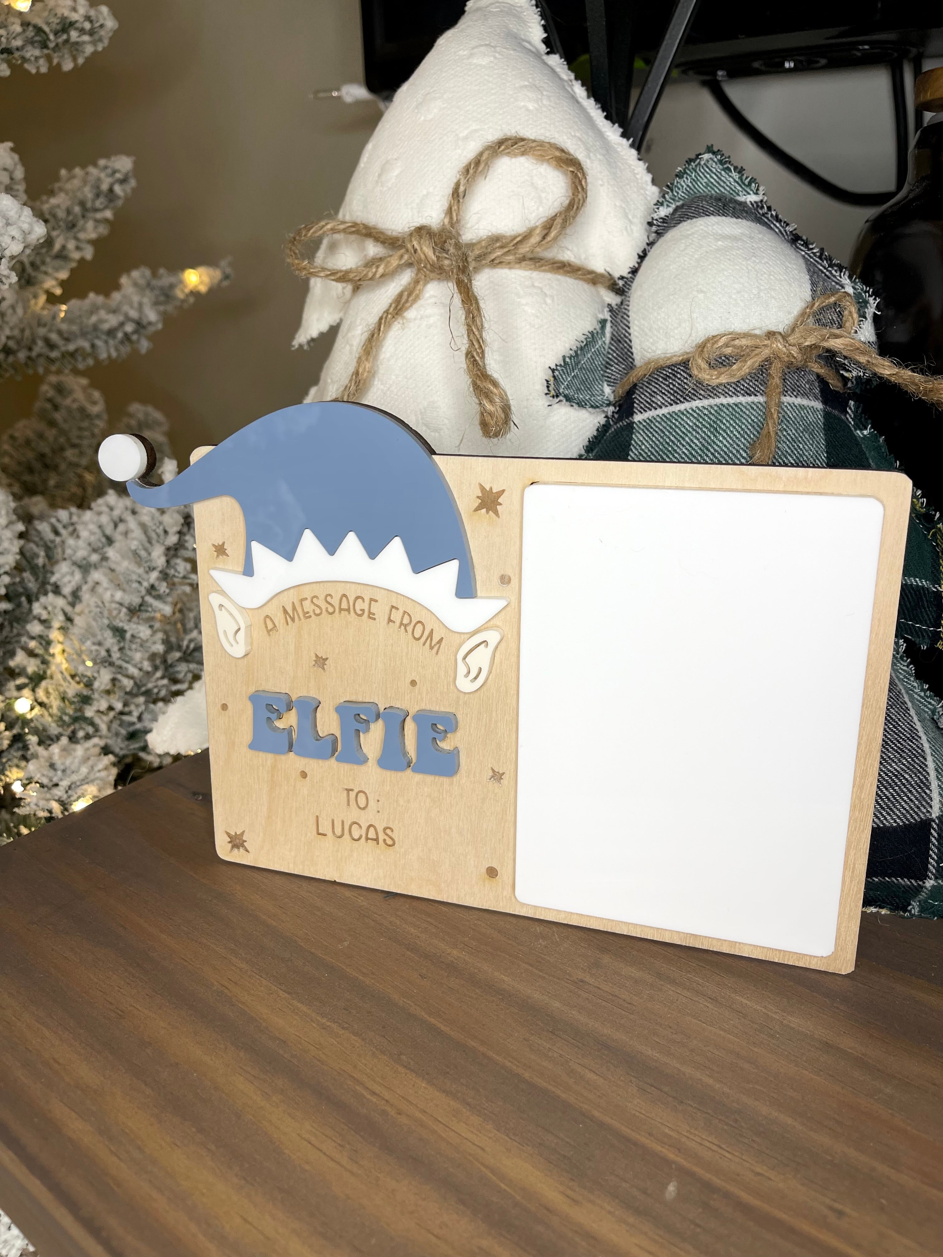 A Message from your Elf. Personalized Elf Name and To Options