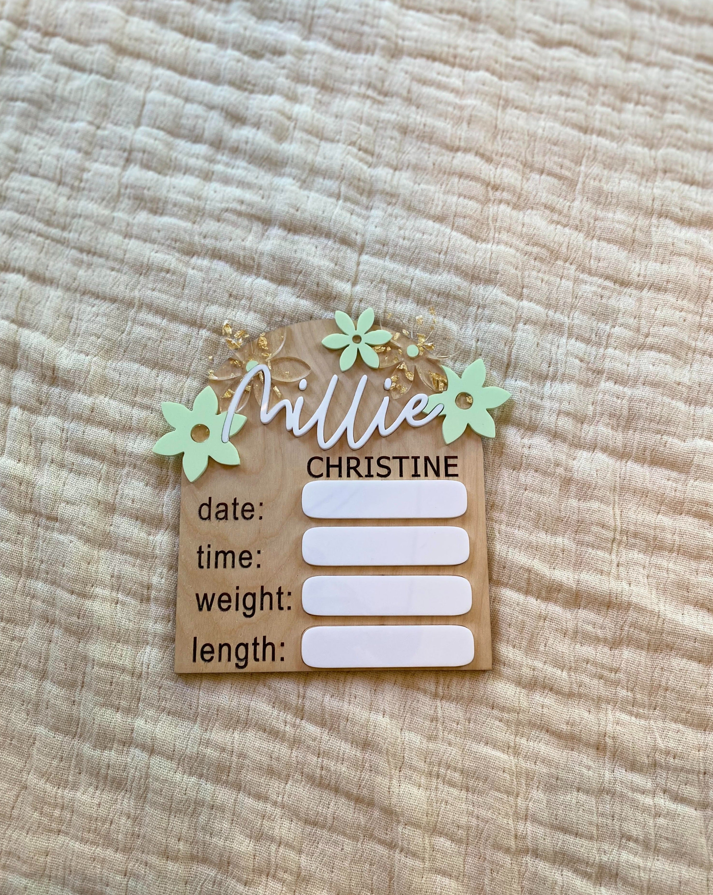 Flower Birth Stat Sign