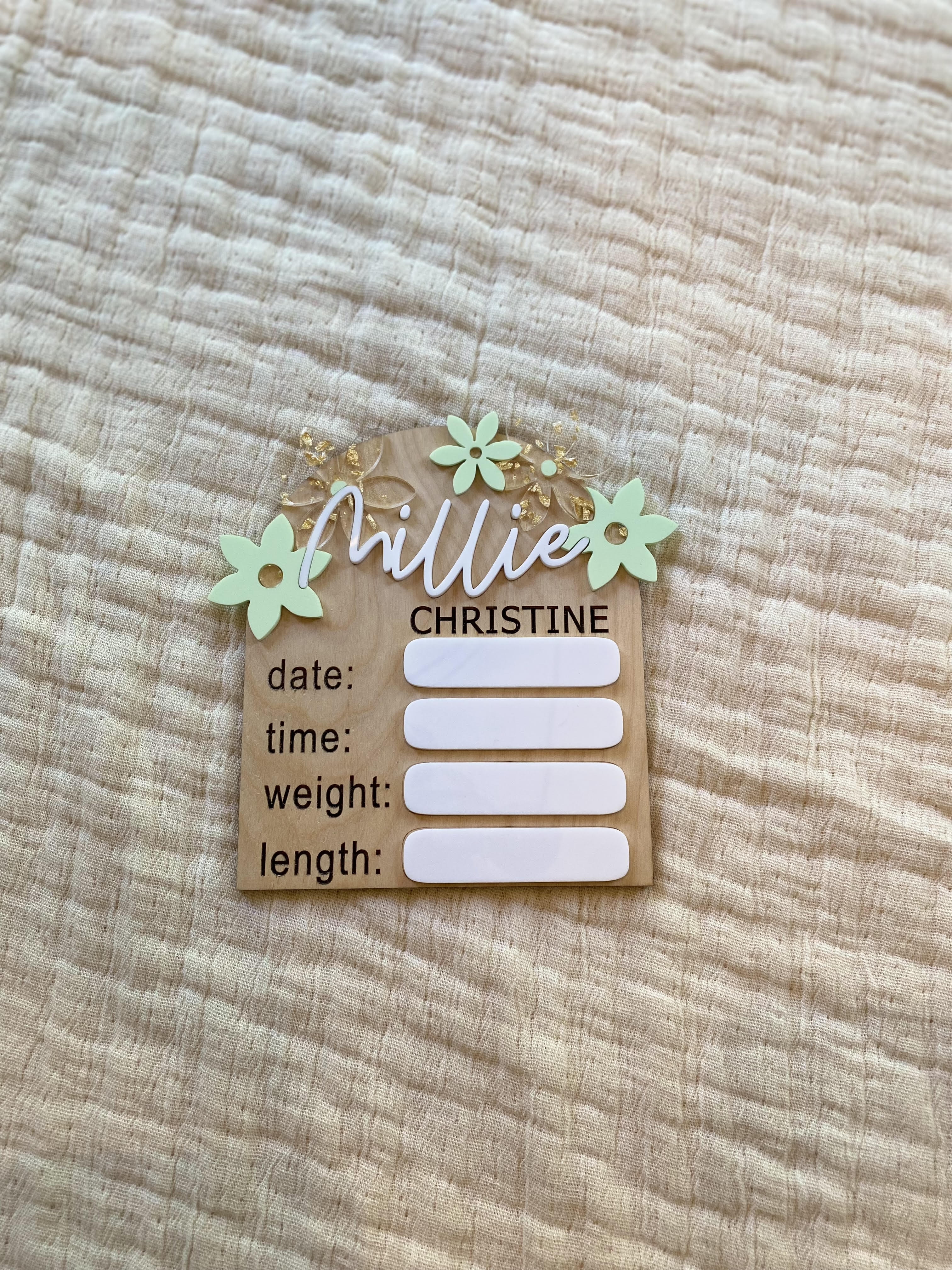 Flower Birth Stat Sign
