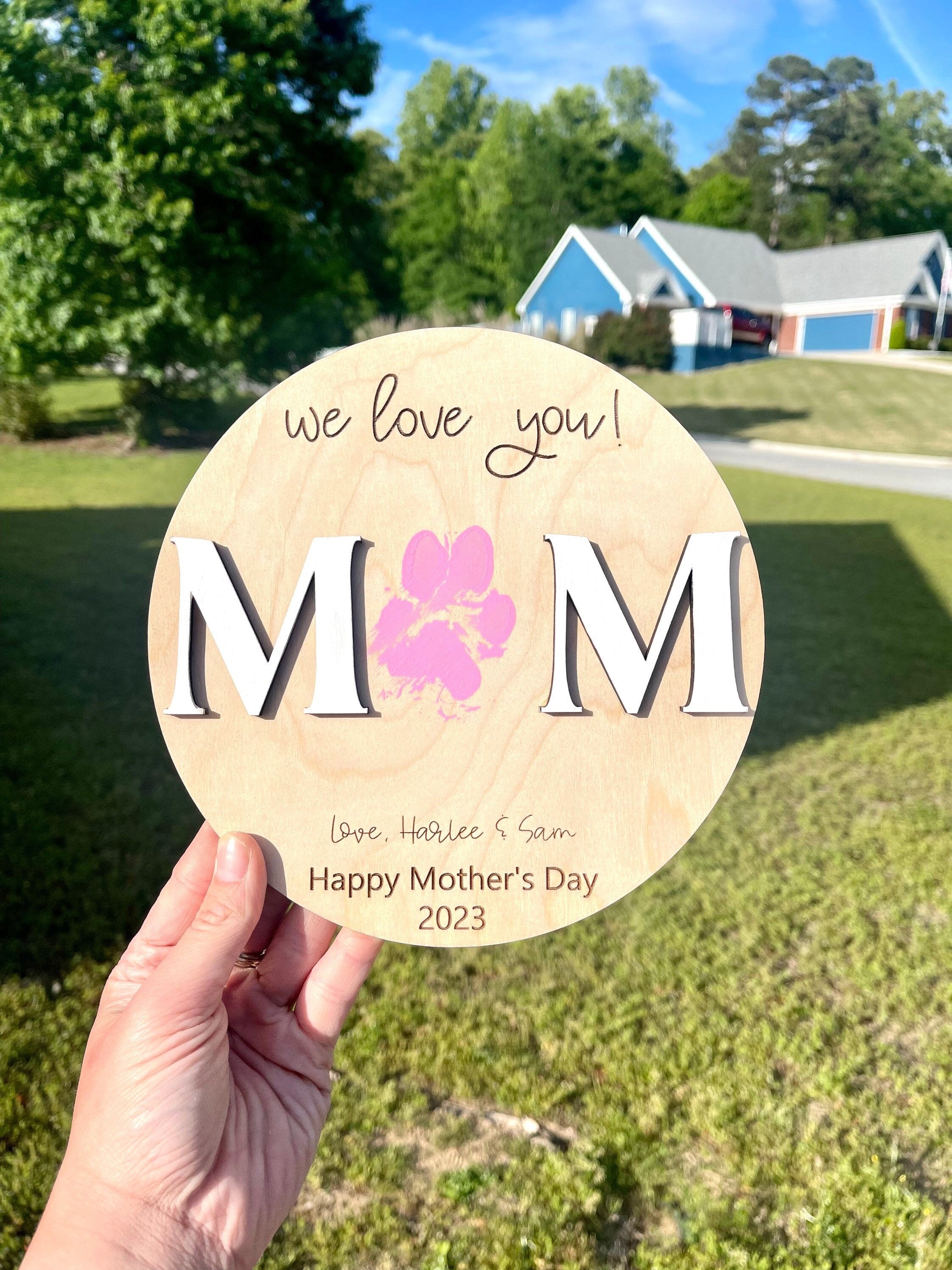 Mom DIY Handprint Sign + Mother's Day