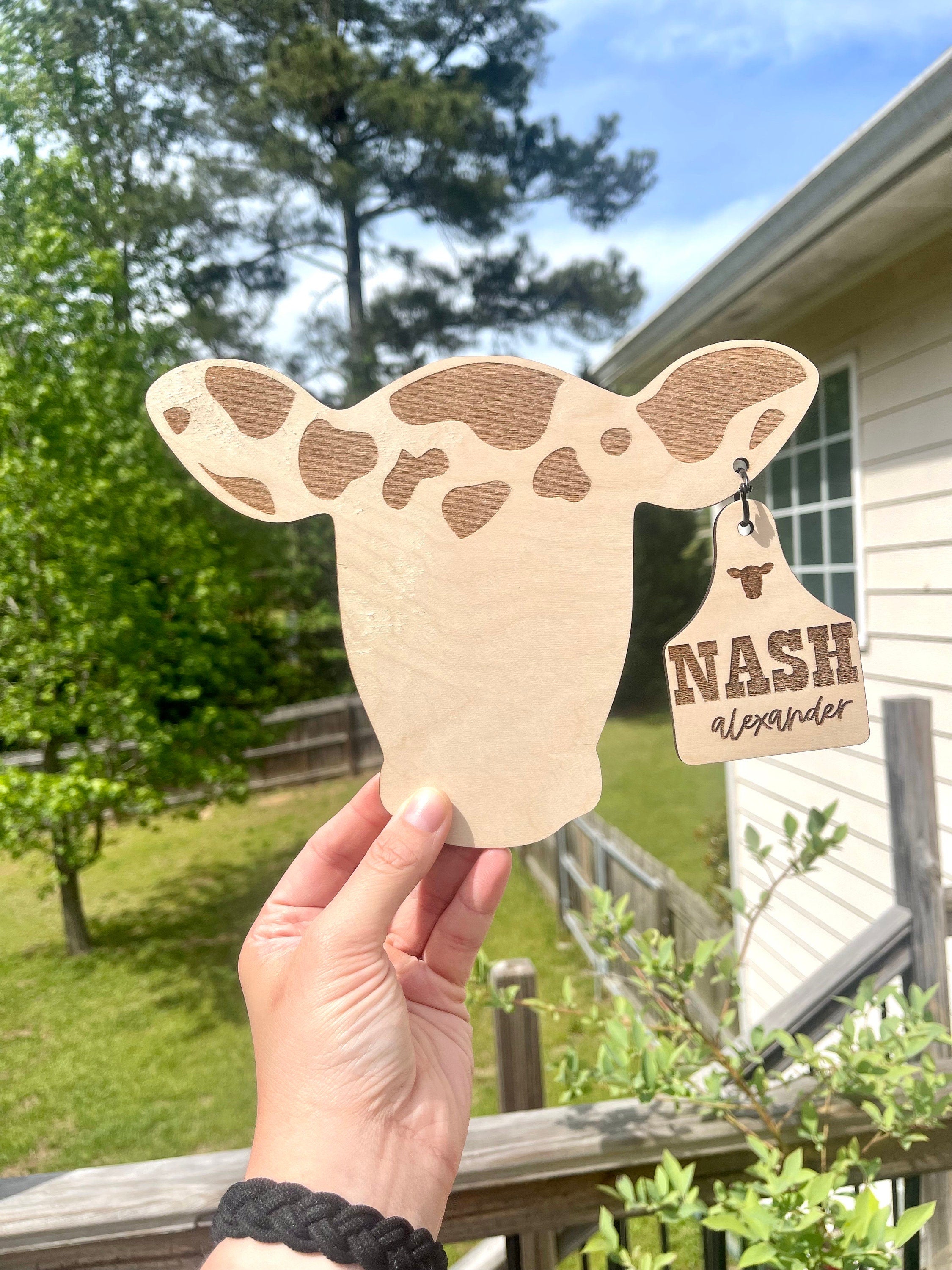Cow Tag Baby Milestones + Milestone Cards
