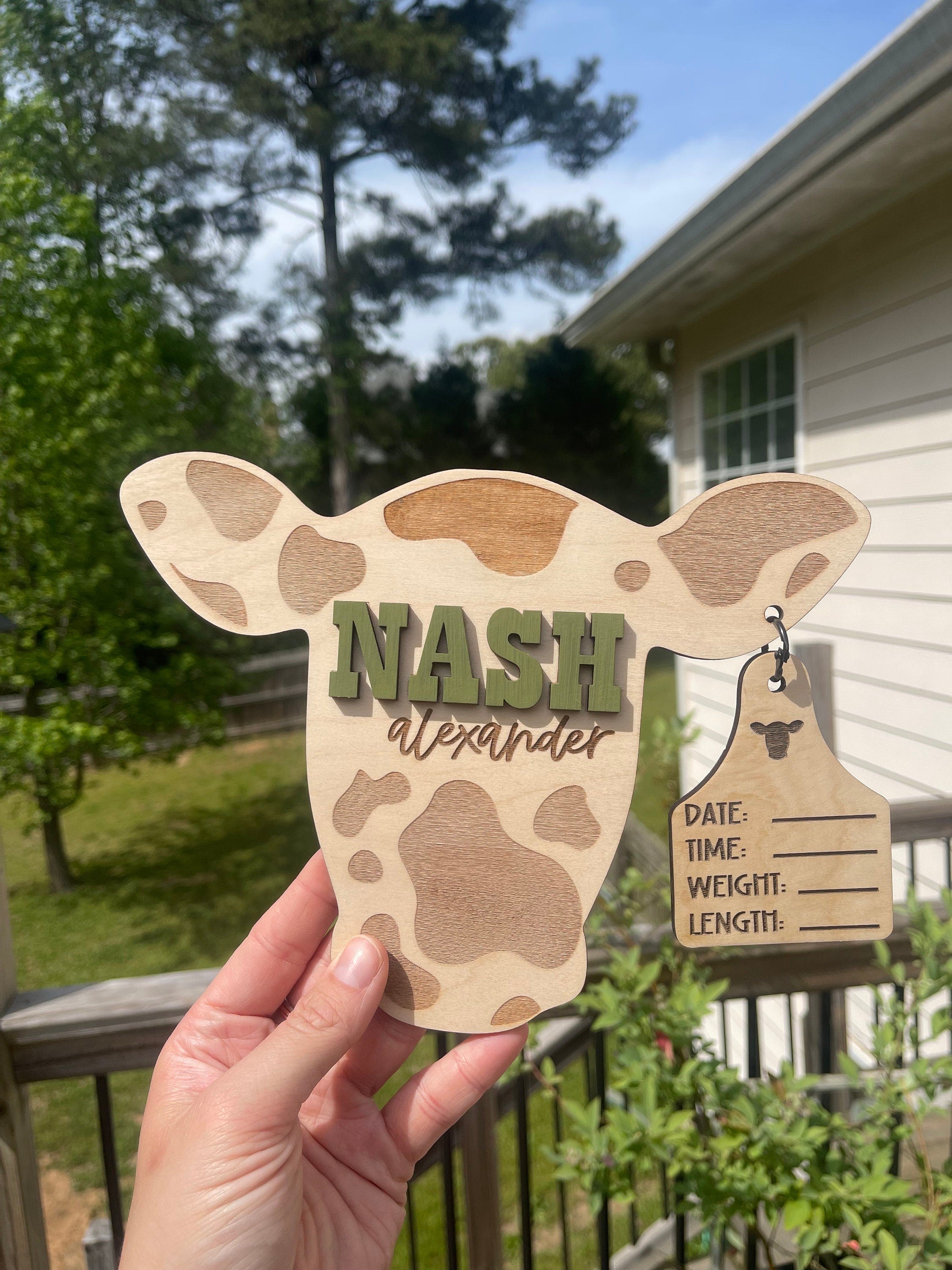 Cow Tag Baby Milestones + Milestone Cards