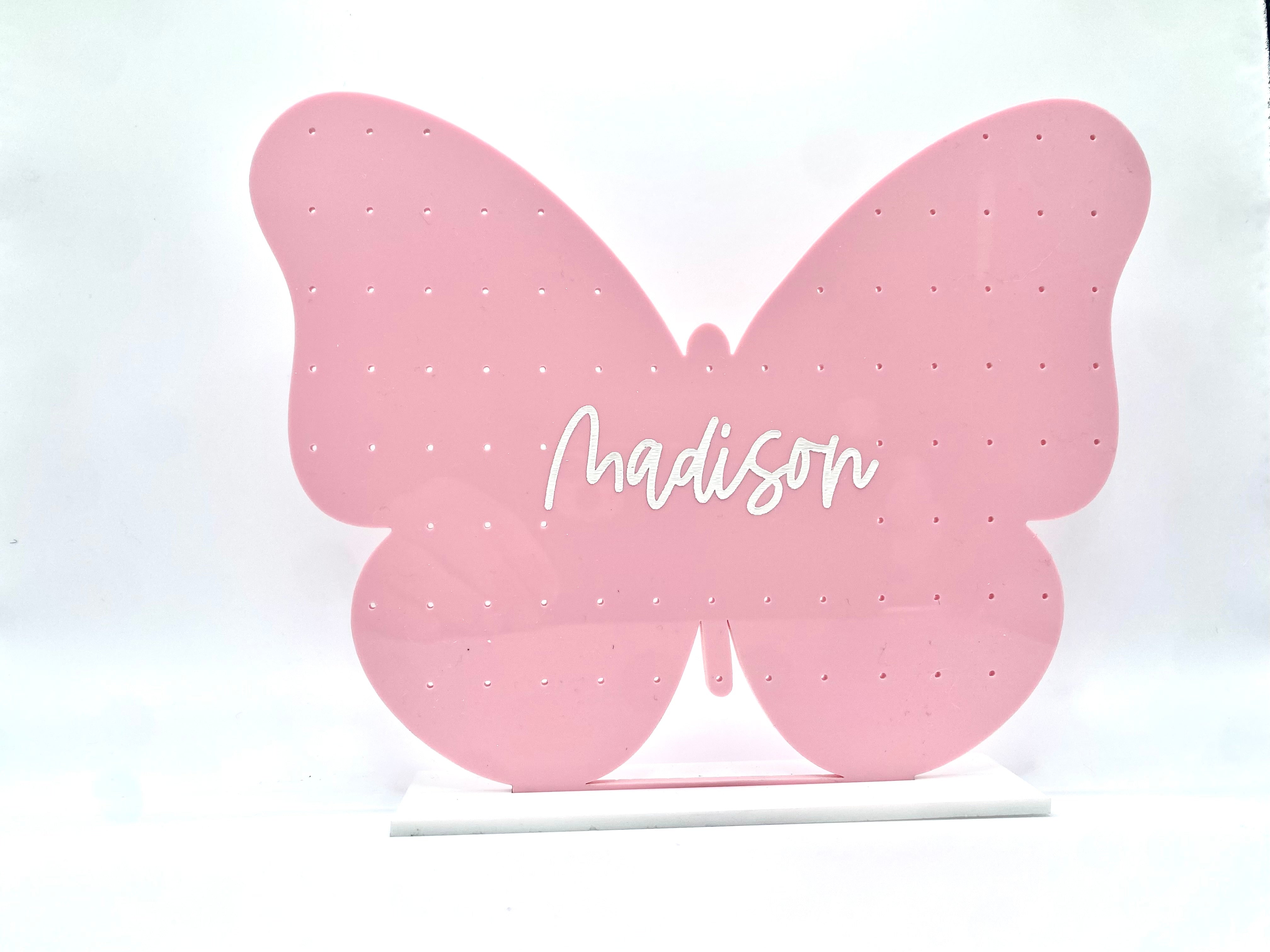 Personalized Butterfly Stud Holder