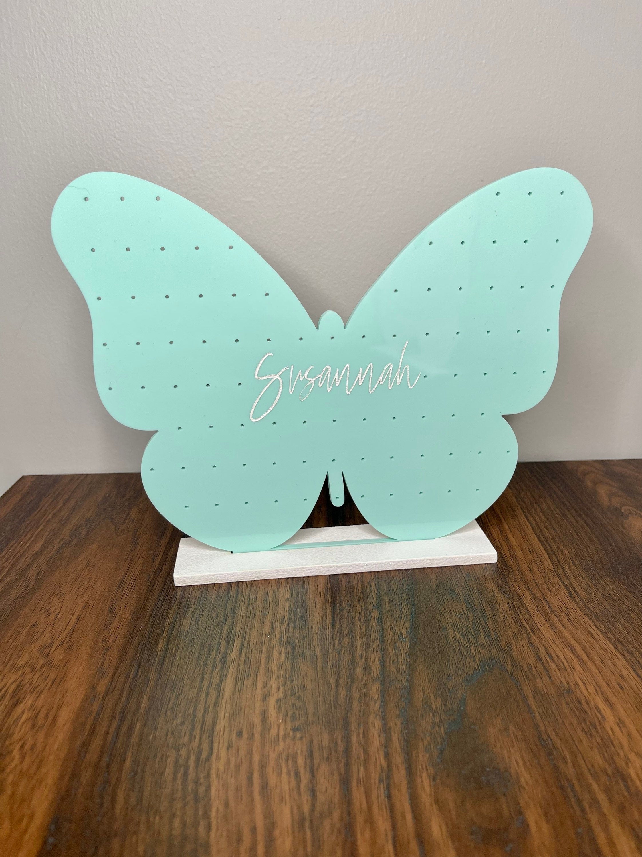 Personalized Butterfly Stud Holder