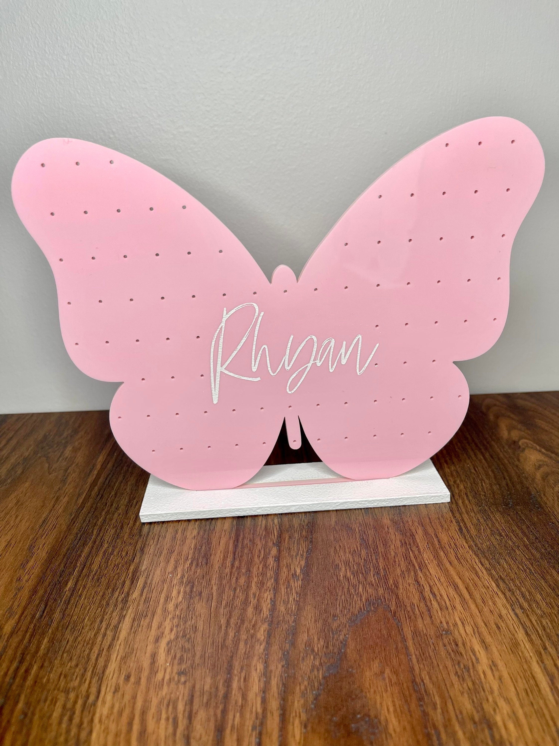 Personalized Butterfly Stud Holder