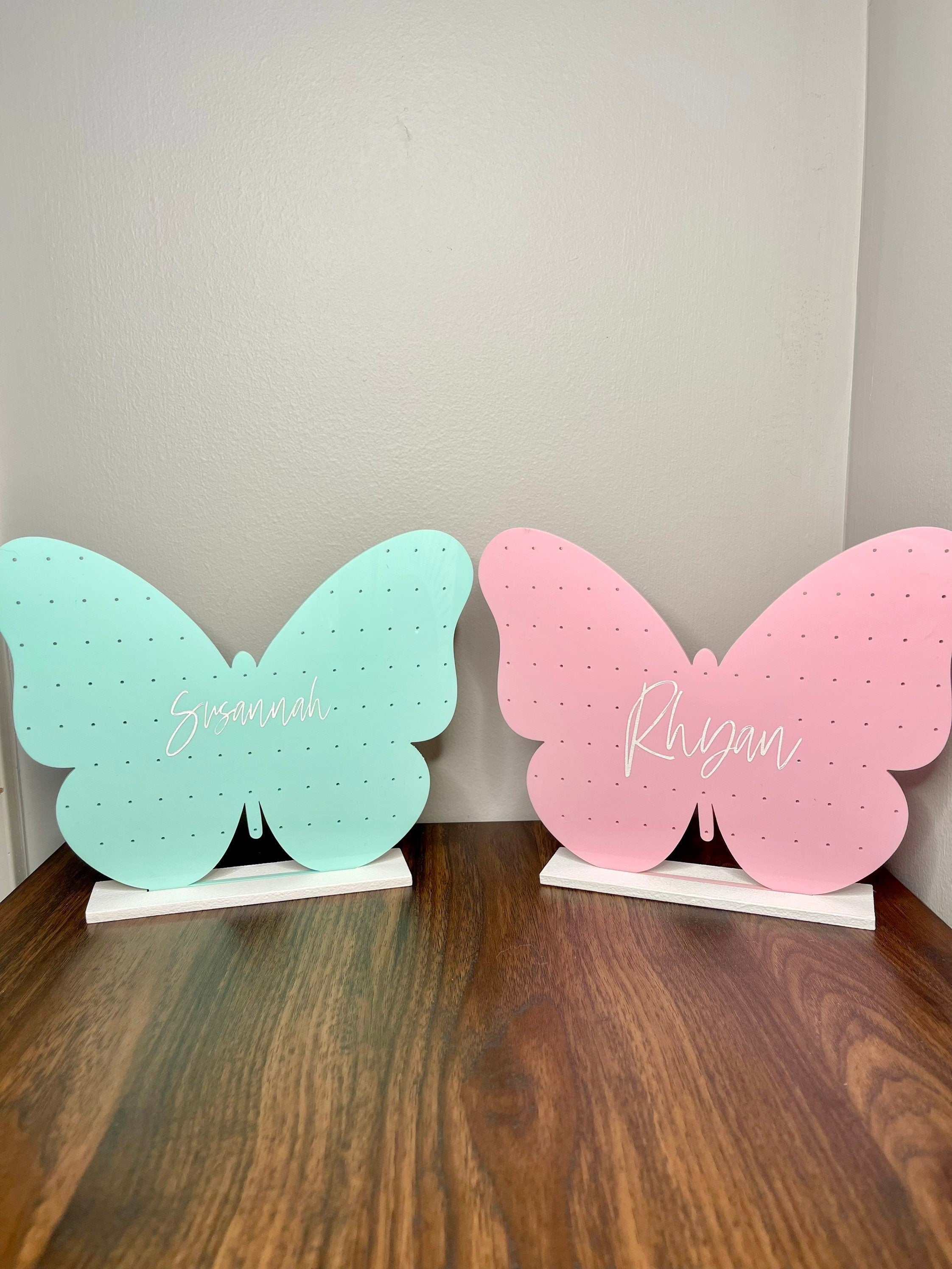 Personalized Butterfly Stud Holder